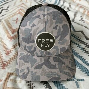 Free Fly Apparel Camo Hat - Gray and Black